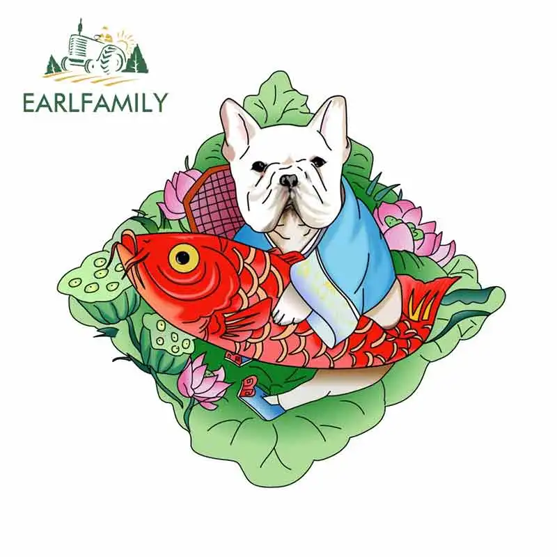 

EARLFAMILY 13 см x 12 см для собаки, креативные наклейки, виниловая автомобильная пленка, 3D забавная Автомобильная наклейка, водонепроницаемая накл...