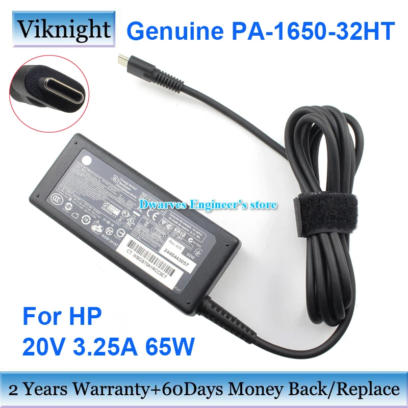 

Genuine PA-1650-32HT AC Adapter 20V 3.25A 65W Charger For HP TPN-HA01 608425-001 609939-001 L65505-008 TPN-CA06 Power Supply