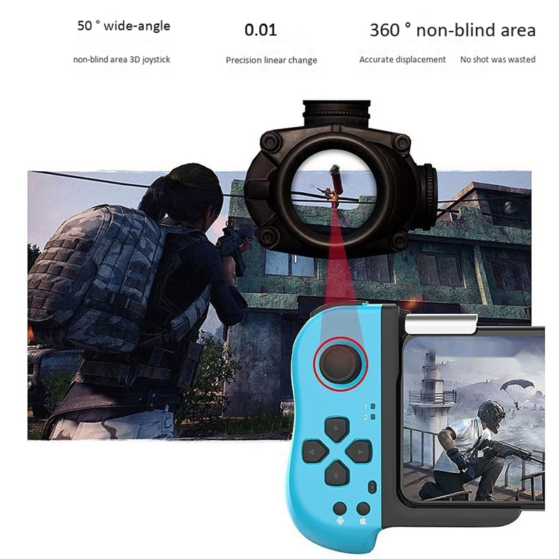 Одна рука растягивается двойной Bluetooth геймпад для PUPG мобильных игр | Электроника