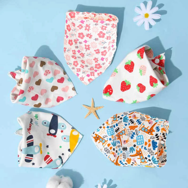 Шарф для собак бандана хлопковый моющийся милый животный динозавр с цветочным