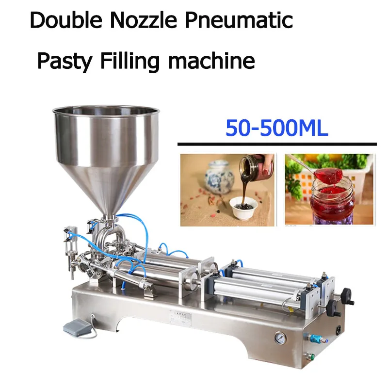 Полуавтоматическая пневматическая машина для наполнения жидким шампунем 50-500 мл