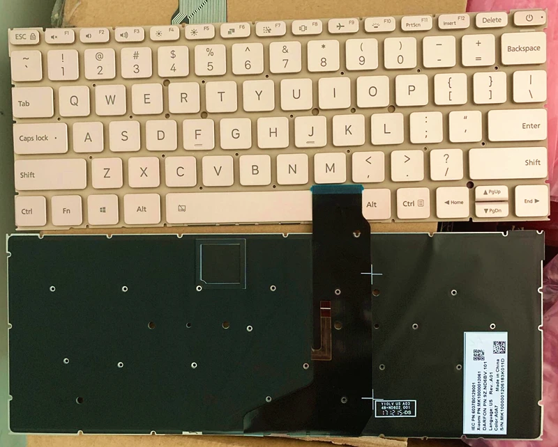 Клавиатура с подсветкой для ноутбука/ноутбука Xiaomi MI Air 12 5 161201 01 AA AQ AI AL 6037B0129001