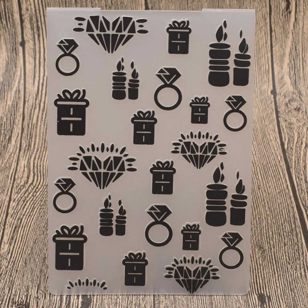 LOVE Heart Ring пластиковые папки для тиснения на День святого Валентина свадебные