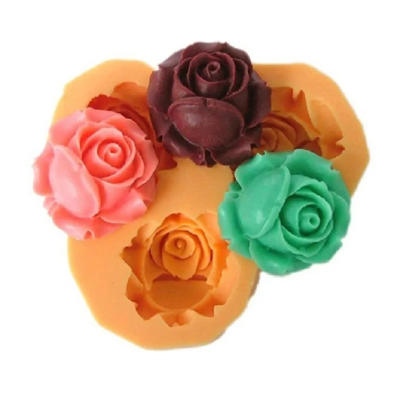 2 6 см мини цветок Роза скульптурная силиконовая форма для украшения торта