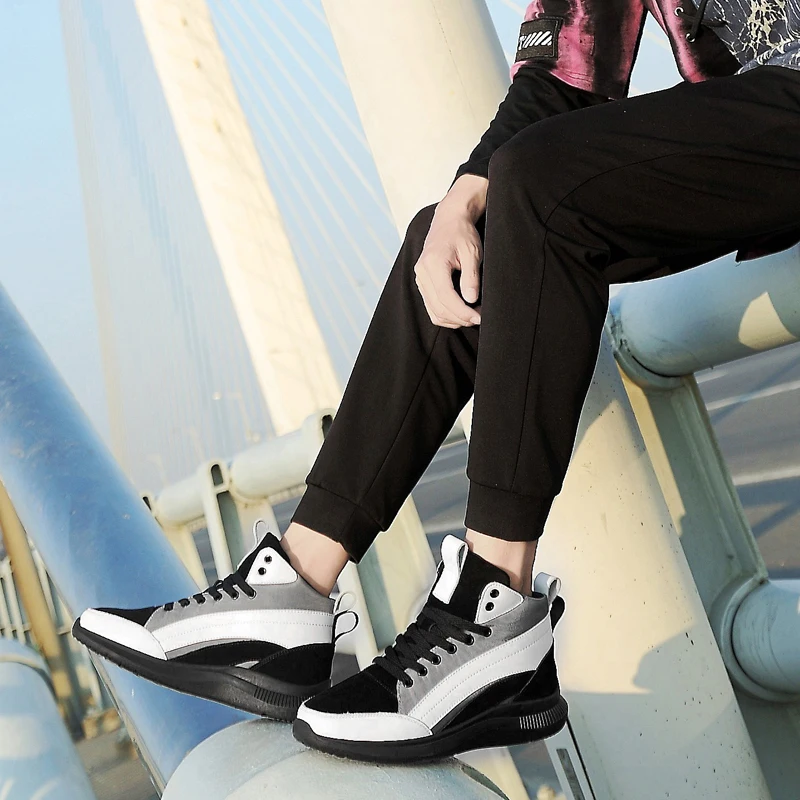 KATESEN/Мужская обувь кожаные модные мужские туфли с высоким берцем Роскошные