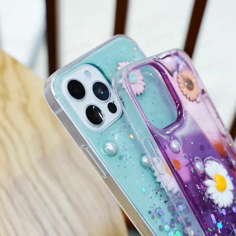 

Luxury Flower Case For iPhone 12 Mini 11 Pro Max X XR XS Max 7 8 Plus Soft Bumper Transparent TPU Back Cover For iPhone 12 Case