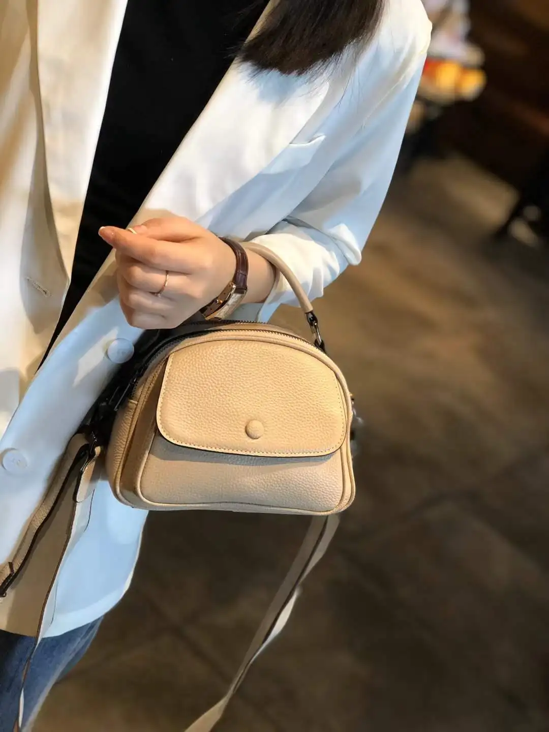 

Bag Women 2021 New Leather Handbags Fashion Apple Bag Women's One-shoulder Portable Messenger Bag Double Shoulder Strap