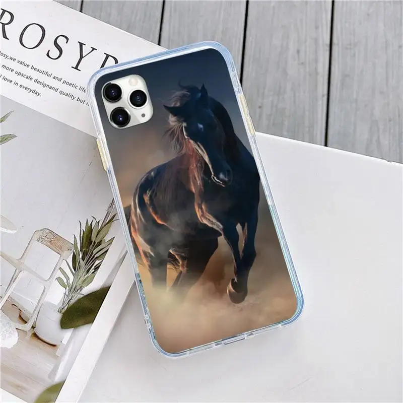 

Fine running Horse Art luxury protective Phone Case shell for iPhone 11 12 pro XS MAX 8 7 6 6S Plus X 5S SE 2020 XR