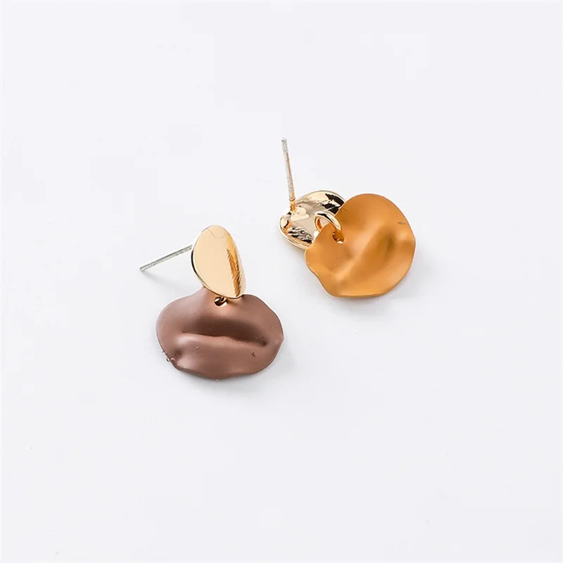 Крупные геометрические круглые серьги в стиле ретро|Серьги-подвески| |