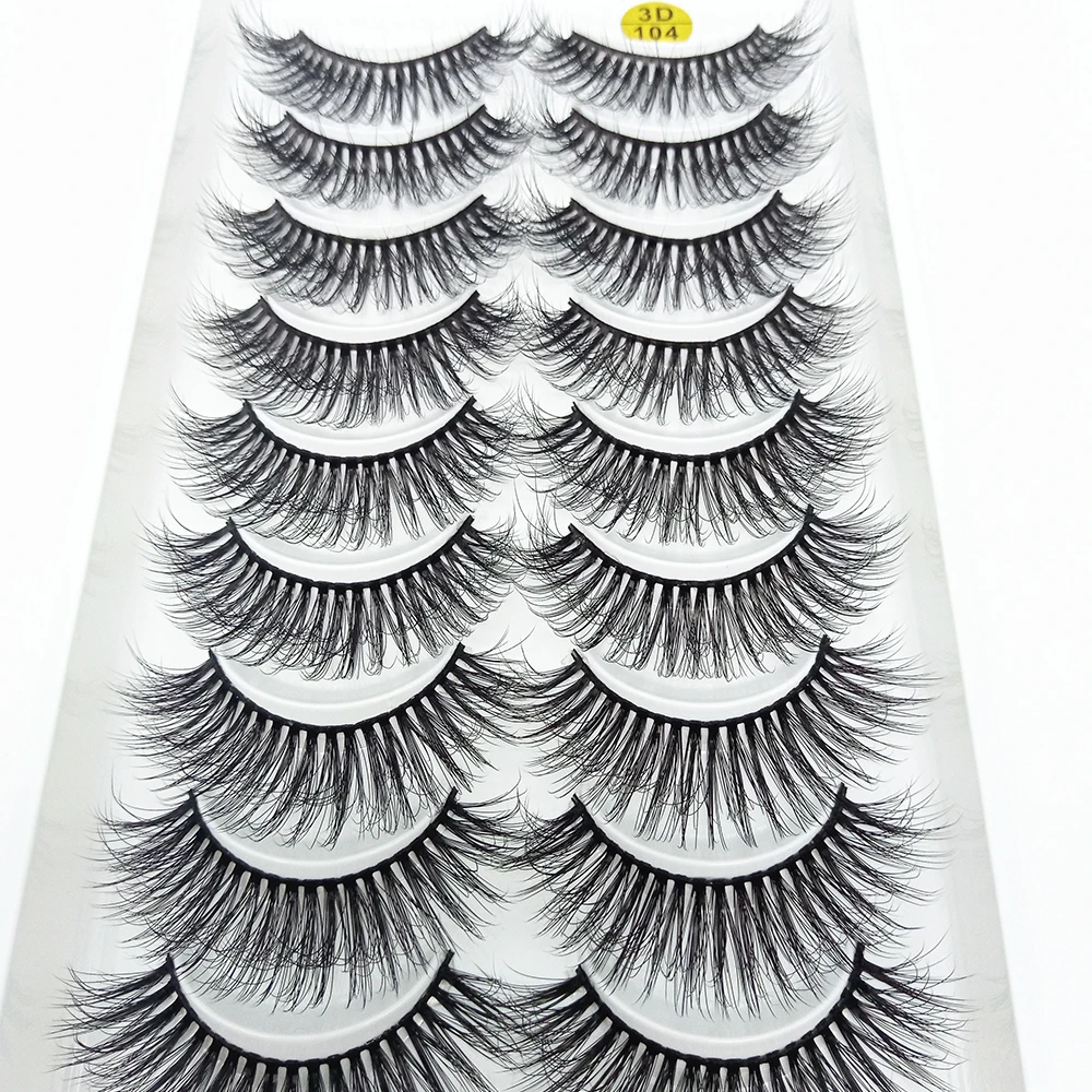 

10/20Pairs 3D Mink Lashes Natural Mink False Eyelashes Dramatic Volume Fake Eyelash Extension Faux Cils Wholesale Makeup Tools
