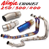 exhaust system 51mmoriginal for kawasaki z400 z250 17 20 motorcycle exhaust pipe header slip on intermediate connecting pipe