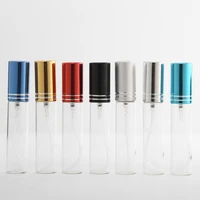 100pcslot 10ml clear glass atomizer bottle refillable colorfull aluminum cap spray perfume bottle travel bottles container