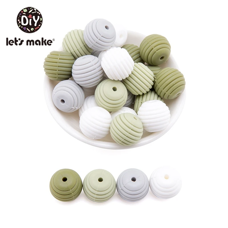19GJ0018 Let'S Make винт, 100 шт., 15 мм, Прорезыватель для зубов, детские игрушки, сделай сам, бусины, силиконовый Прорезыватель для малышей, для младенцев, пищевой зубной прорезыватель для малышей, игрушка - Цвет: 19GJ0018