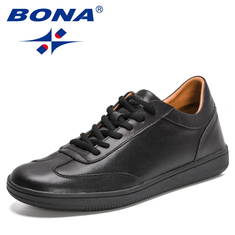 

BONA 2022 New Designers Luxury Brand High Quality Casual Shoes Men Lace Up Autumn Comfortable Flat Leisure Footwear Mansculino