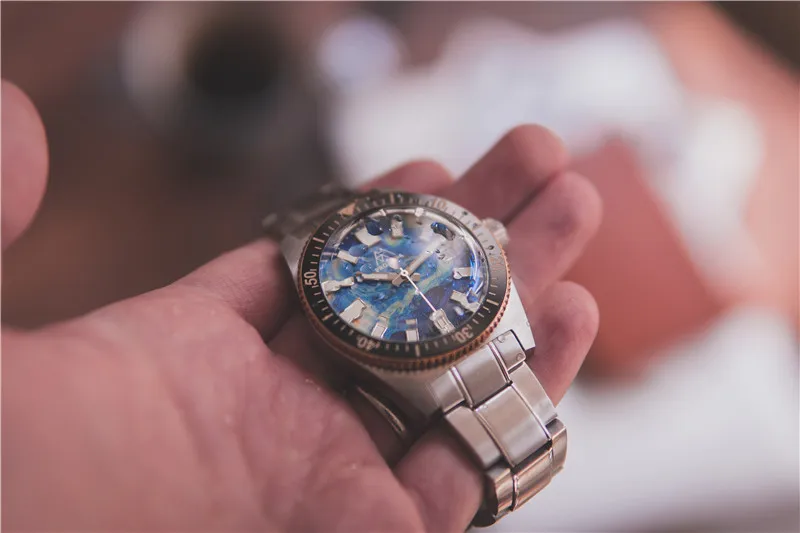 

Proxima Men Vintage Diving Watch Stainless Steel Automatic Watch Bronze 6200 CUSN8 bezel Fully dial The Starry Night