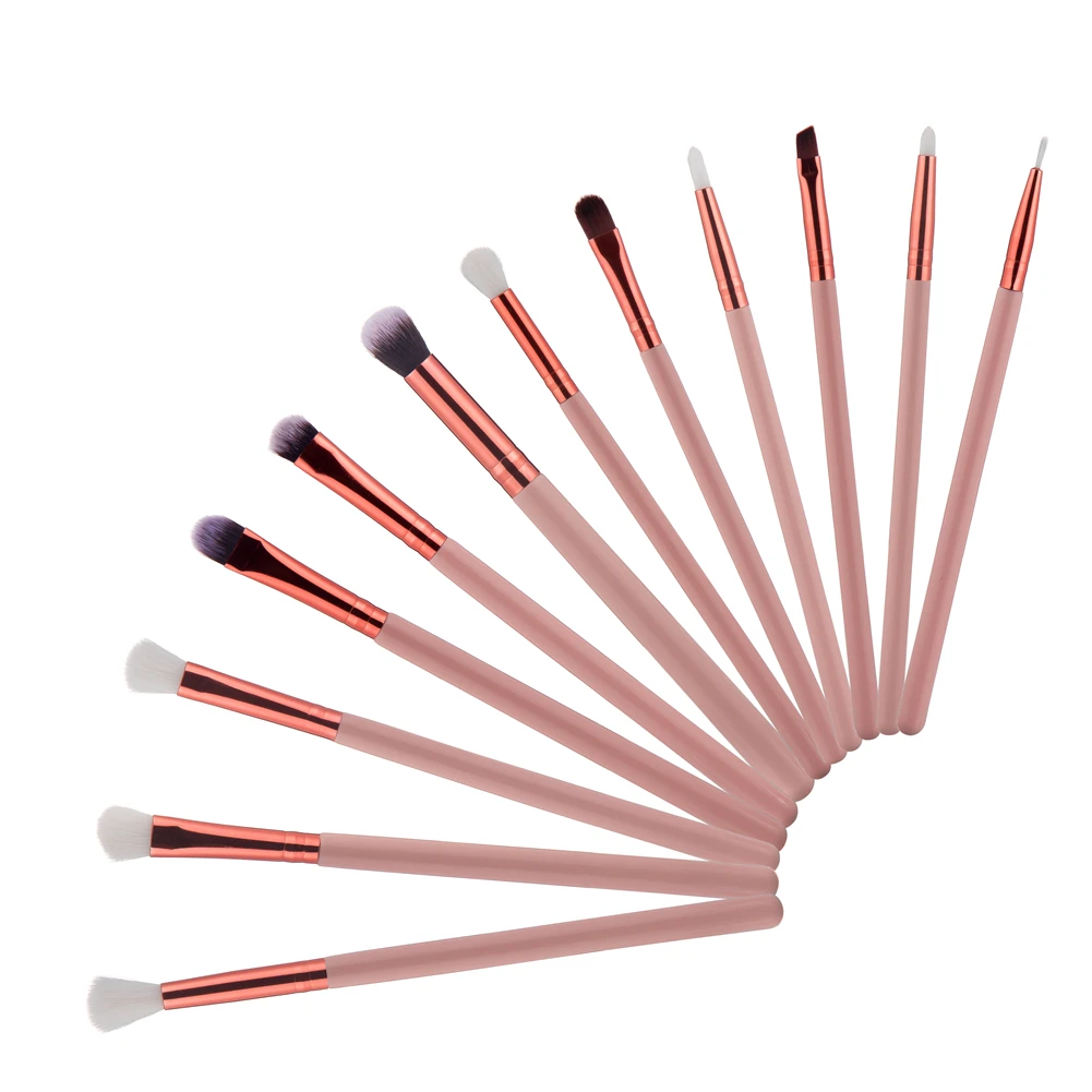 12 шт./компл. профессии макияж кисточка для нанесения теней век Пудра подводка