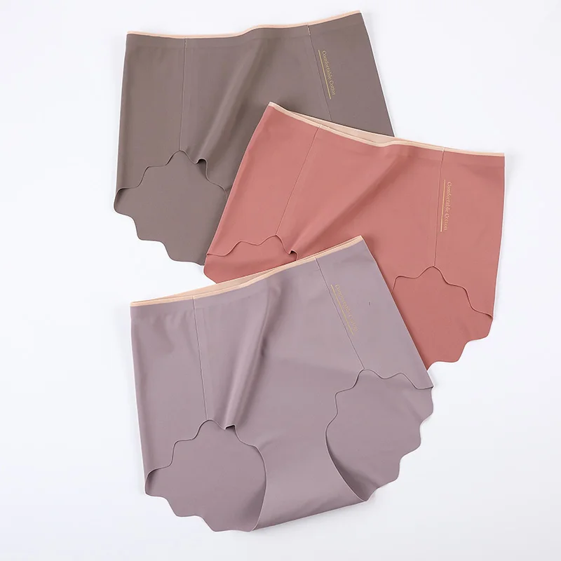 Женские бесшовные трусики размера плюс с высокой талией Бесшовные дышащие из