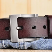 2021 business plus size belts for men 130 140 150cm vintage metal alloy pin buckle real cowskin genuine leather belt male jeans