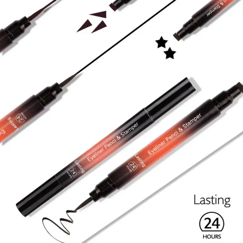 1 шт. жидкая подводка для глаз с двойным уплотнением водостойкая стойкая Черная