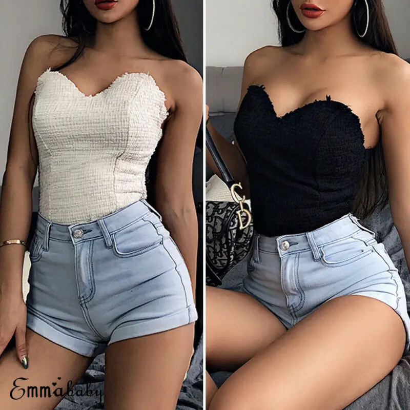 

Женская блузка без рукавов, с открытыми плечами и лямкой на шее