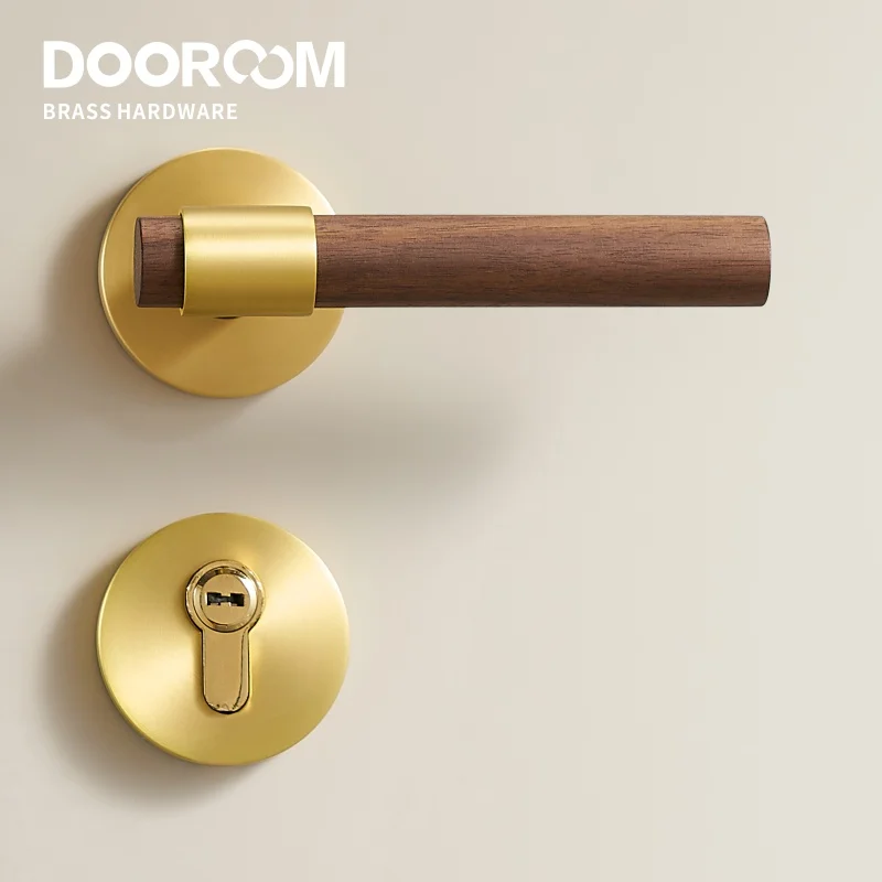 Dooroom латунный ореховый дверной замок набор современный интерьер спальня ванная