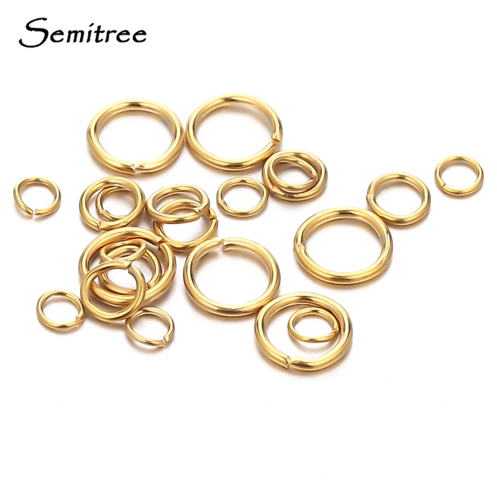 

100pcs Stainless Steel 18k Real Gold Plating Jump Rings Split Rings for Jewelry Making Supplies DIY Necklace Accessories