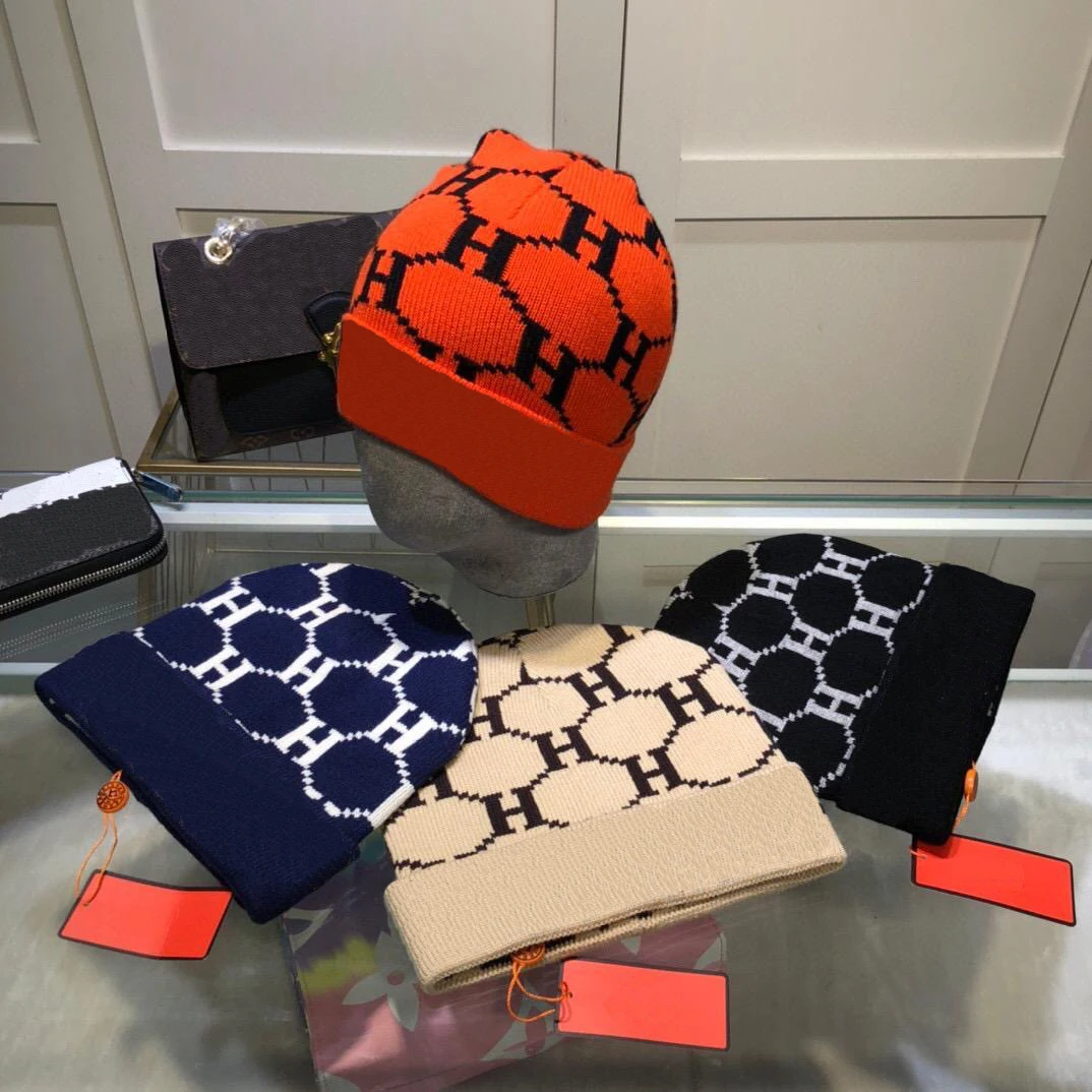 

New Autumn Winter Knitted Hats For Women Famous Brand Beanies Hat Warm Wool Female Beanie Caps Warmer Bonnet Ladies Casual Cap
