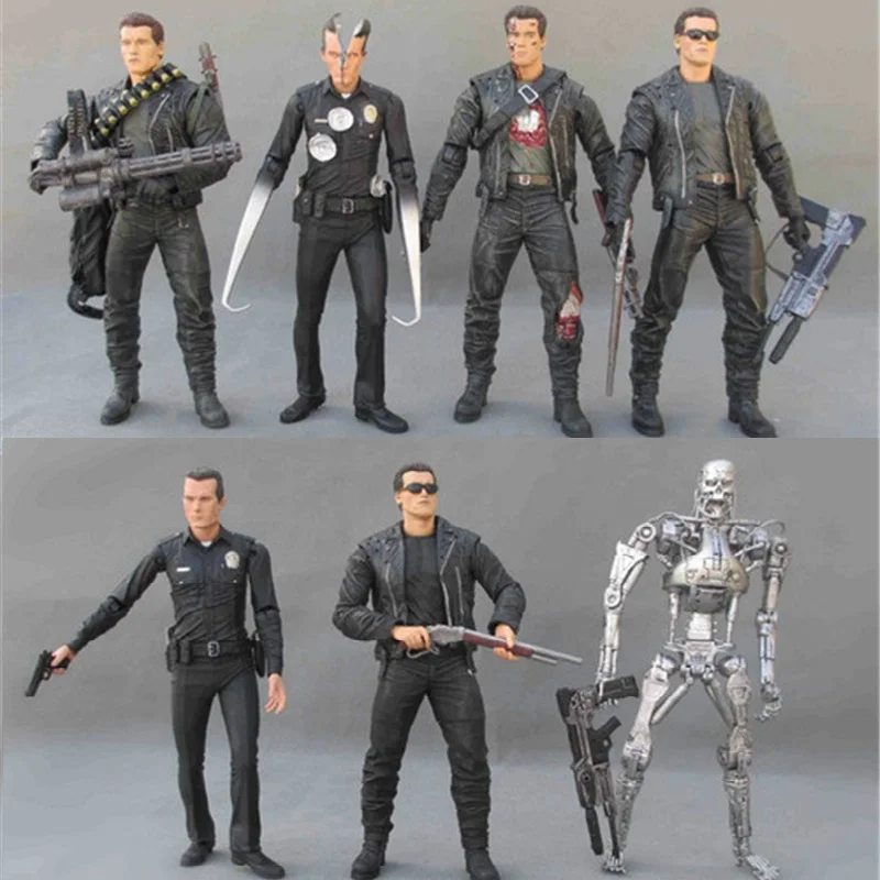 NECA Терминатор 2 фигурку Шварценеггер игрушка модель игрушки T 800 / 1000 ПВХ фигурка