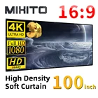 MIXITO складной проектор высокой плотности 16:9 100 дюймов мягкий экран проектора 1080P 3D HD пленка для проектора молочный шелк 2 толстый материал