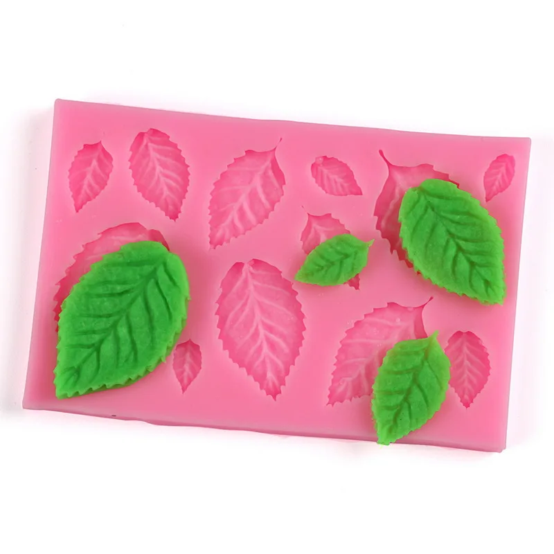 

Feather Shape Rose Leaves Silicone Fondant Mould Cake Tree Flowers Leaf Decor Cake Baking Mold Chocolate Cookie Pastry Decor