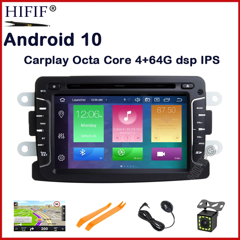 Автомобильный мультимедийный плеер DSP IPS Android11 для Dacia/Sandero/Duster/Renault/Captur/Lada/Xray 2/Logan 2