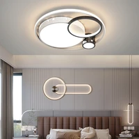 minimalist luster black white led ceiling light for bedroom living dining room personal office aisle hall home indoor luminaries