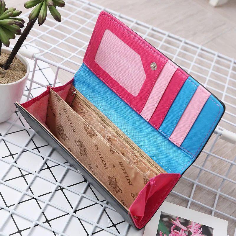 

Girls PU leather Wallet Fashion Long Wallets Women Ladies Coin Purses Clutch Card Holder Cartoon Animal Hasp 9Z