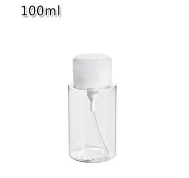 100ml Портативный прозрачный многоразовый насос для бутылок, лак для ногтей, бутылка для алкоголя, Диспенсер, пустые косметические контейнеры, инструмент для хранения для путешествий - Цвет: 100ml