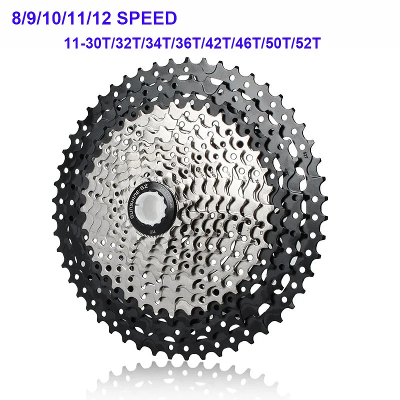 

Bibike 8/9/10/11/12 Speed Cassette Mountain Bicycle Freewheel 11-52T For MTB,Mountain Bike Cycling Accessories