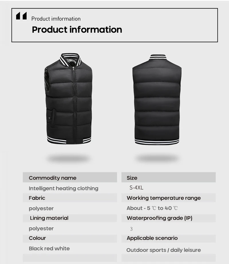 

5 Areas Heated Vest Jacket Men Women Usb Electric Heated Sleevless Jacket Thermal Clothing Outdoor Cycling Fishing Vest