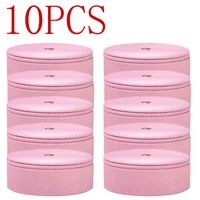 10pcs 10104 cm packaging pink leather round box bracelet jewelry display gift box for women pandora diy bracelet box storage