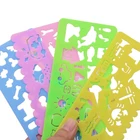 4 шт. милые художественные графические символы шаблон для рисования канцелярские принадлежности линейка трафарет для рисования детей Подарки для детей студентов