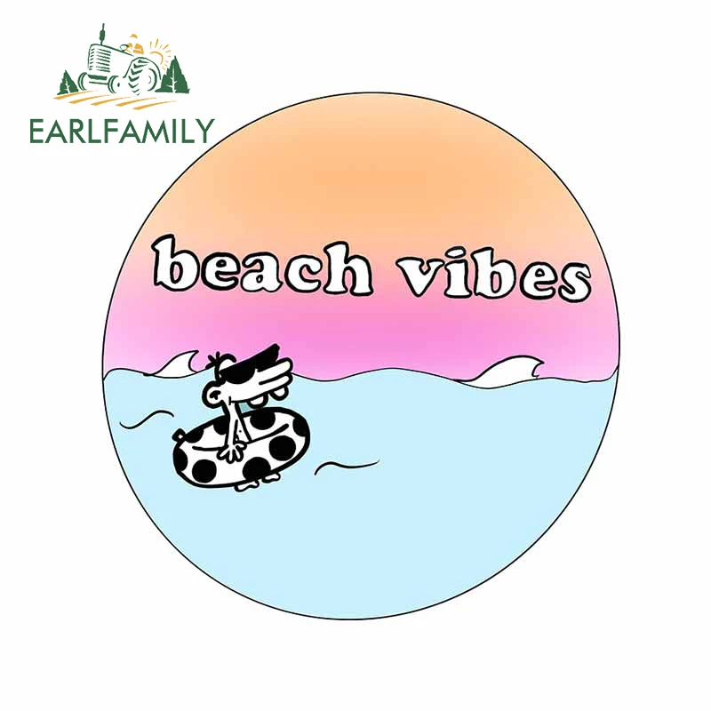 

EARLFAMILY 13 см X 12,7 см для Мэнни пляжная Вибрация забавные автомобильные наклейки водонепроницаемые наклейки для фургона кемпера БАГАЖНИКА АВТ...