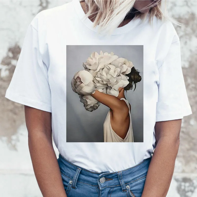 Grunge Эстетическая Tumblr Корейская одежда Стиль Женская футболка Топ Футболка