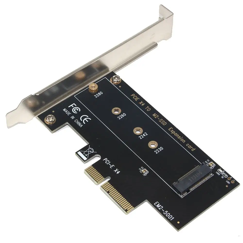 

SSU EM2-5001 PCI-E 3.0 X4 to NVMe M.2 NGFF M Key SSD Riser Expansion Card NVME Protocol M.2 to PCI-E 3.0 X4 Riser Card