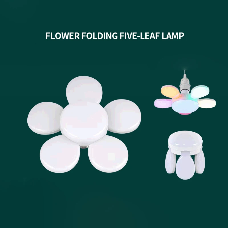

E27 LED Bulb e27 Colorful led Fan Blade Timing Lamp AC85-265V 50W Foldable Led Light Bulb Lampada For Home Ceiling Light
