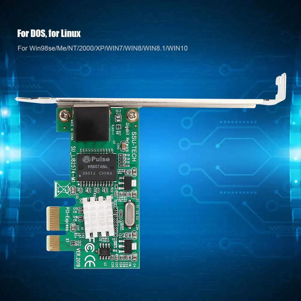 Настольный компьютер PCI E Gigabit LAN NIC Ethernet Сетевая карта для intel 82574L SU LI82574 M1|Сетевые