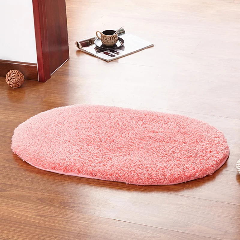 

Solid Colour Non-Slip Thick Carpet for Bath Mats Toilet Soft Water Absorption Bathroom Carpets Rugs Floor Doorway Foam Bath Rug