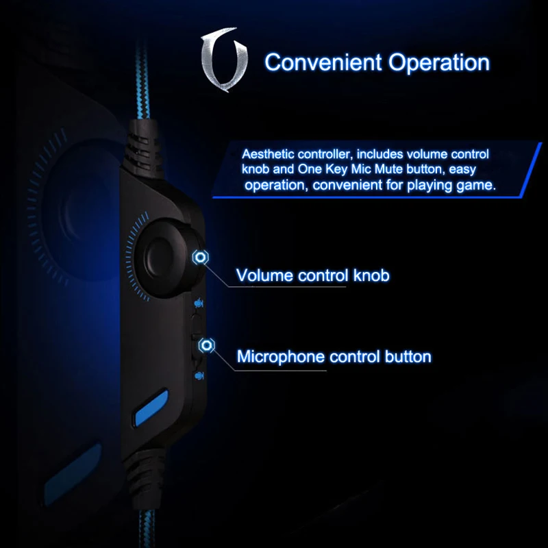 Stereo Bass Gaming Headset Headphones with Mic for PC Computer Game Machine Earphones Audio And Video | Электроника