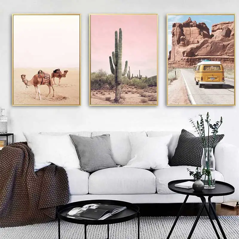 Природа пустыня путешествия пейзаж холст плакат скандинавские огурцы наклейки