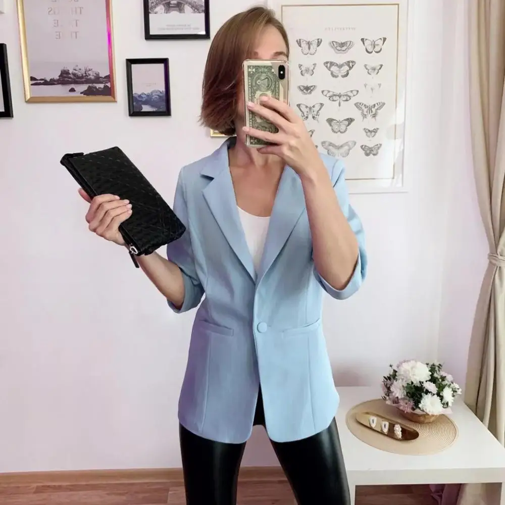 Размера плюс 5XL 6XL 7XL Женский блейзер 2021 новые летние полосатые пиджаки карманы
