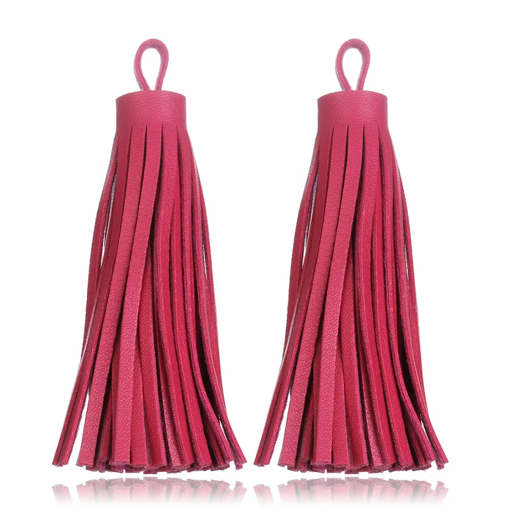 

5pcs/lot 60/80mm Fashion Leather Tassel Fringe Charm Pendants Hole Fit Necklace Bracelet DIY Handmade Jewelry Making Findinds