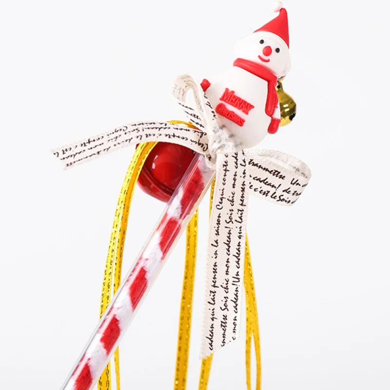 

2PCS Cat Toys Christmas Tree Snowman Set Christmas Interactive Bells
