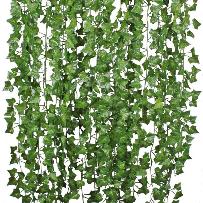 

1 шт., 210 см, зеленые шелковые искусственные подвесные рождественские растения-гирлянды, лоза, листья, для творчества, дома, свадьбы, вечеринк...